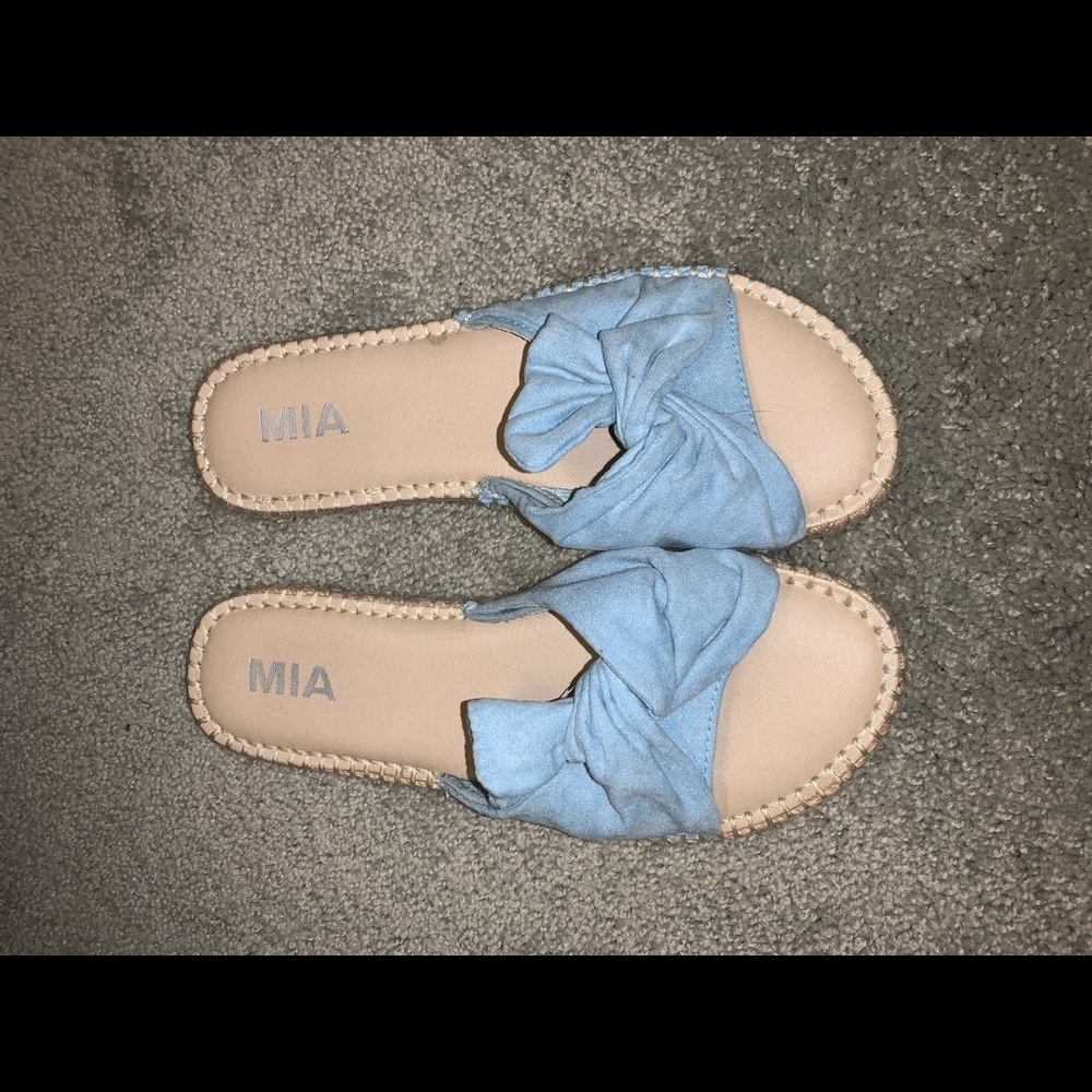 Baby blue espadrille sandals